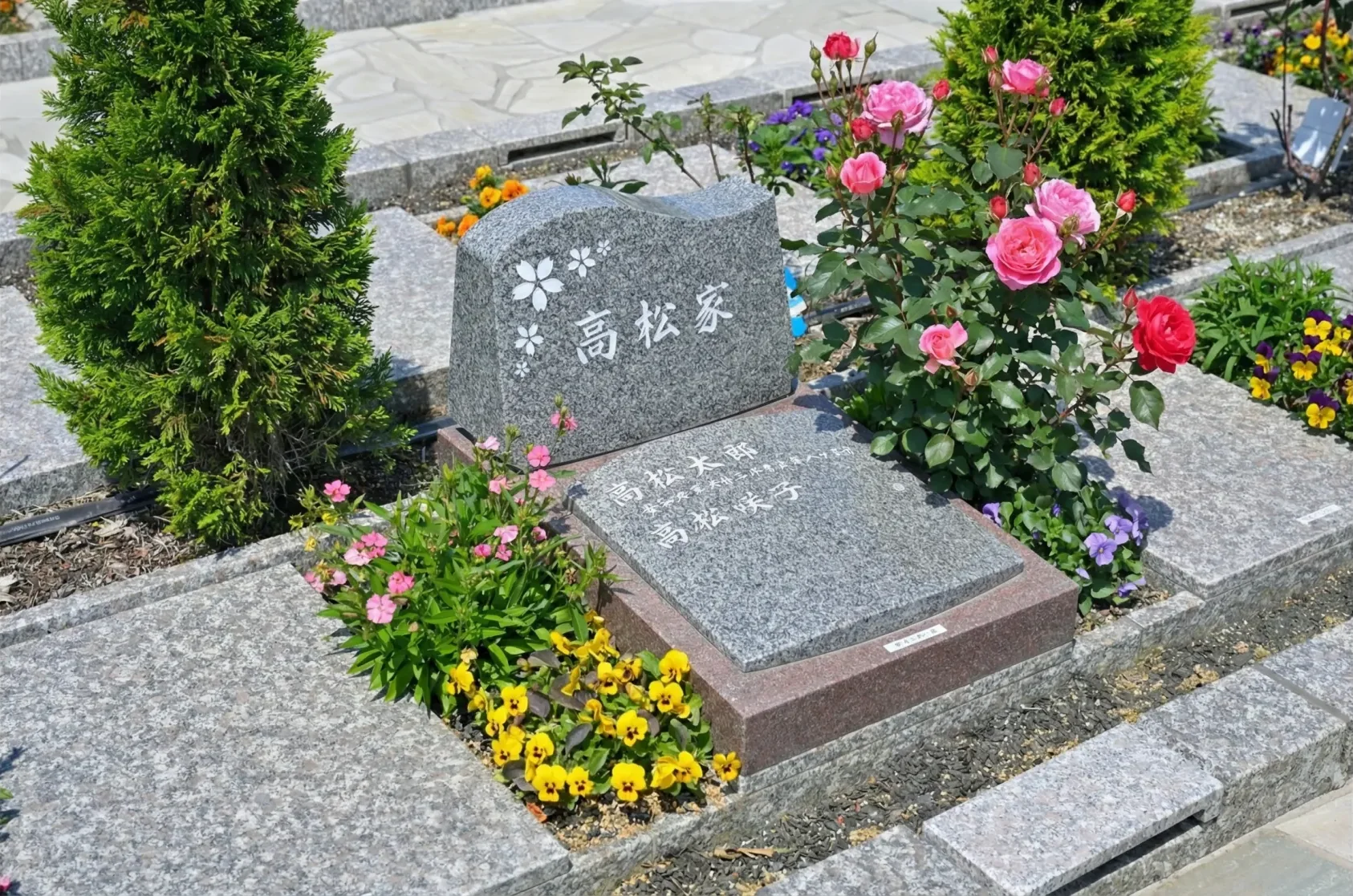 想 波型の墓石